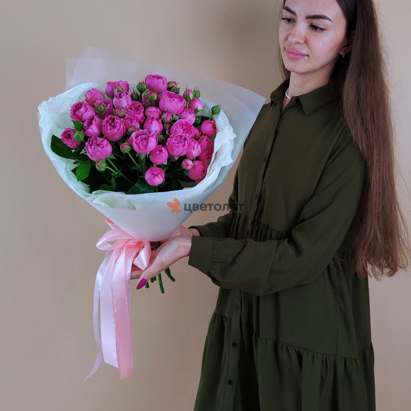 Букет с пионовидной розой